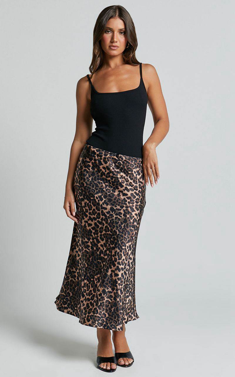 Showpo Lioness - Enigmatic Maxi Skirt Leopard | DKZTXO186