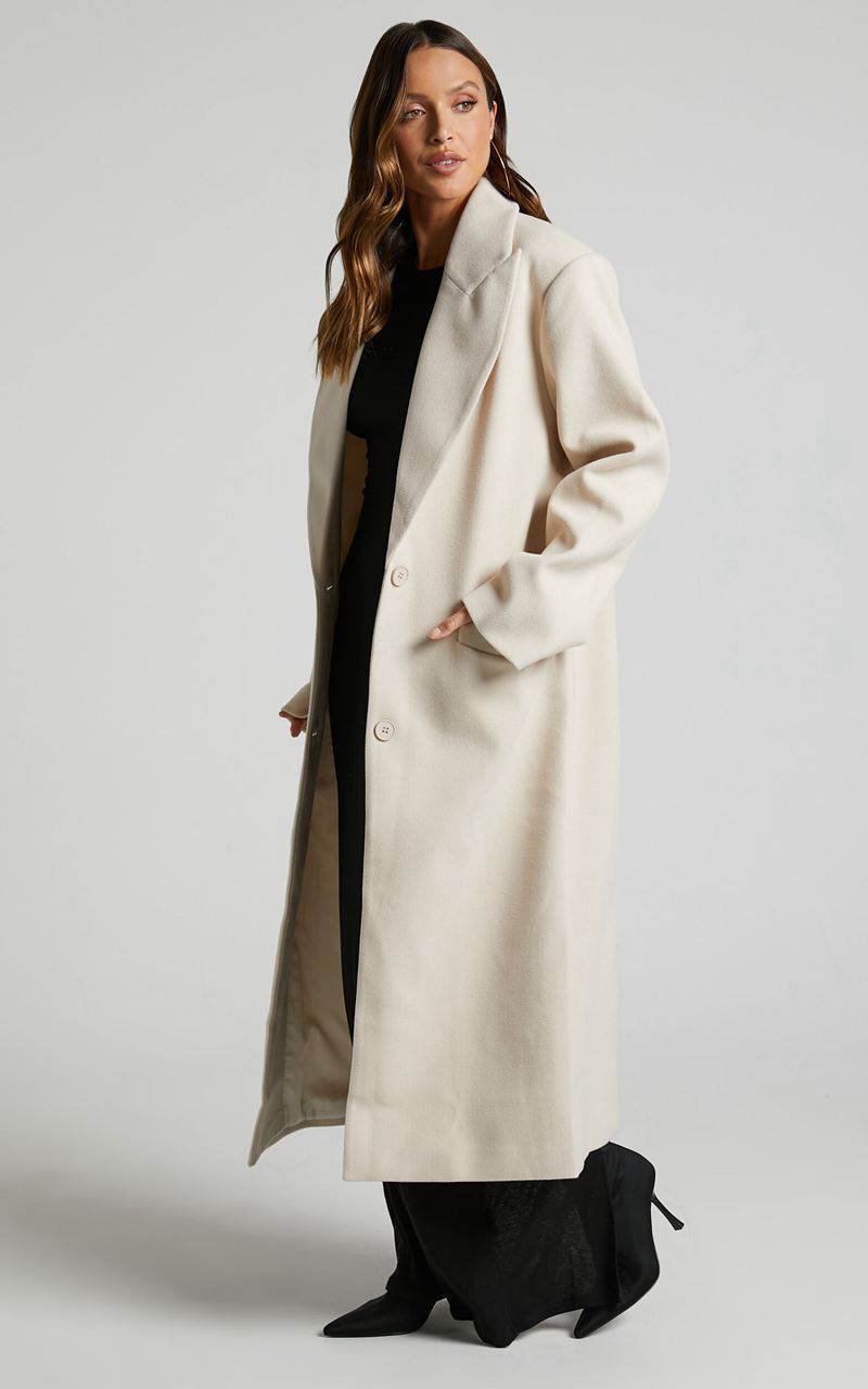 Showpo Lioness - Olsen Coat Cream | PDHZTA523