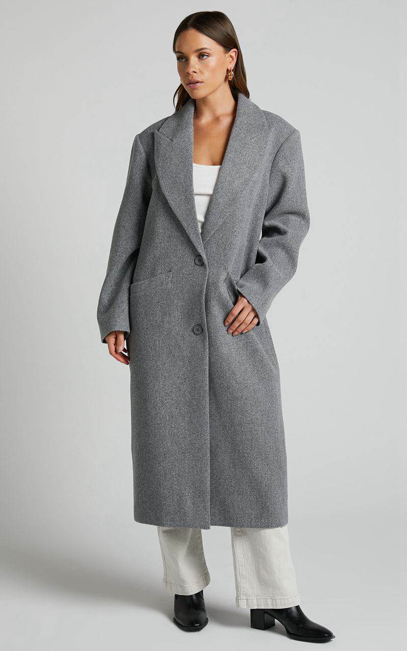 Showpo Lioness - Olsen Coat Slate | WGFKXH835