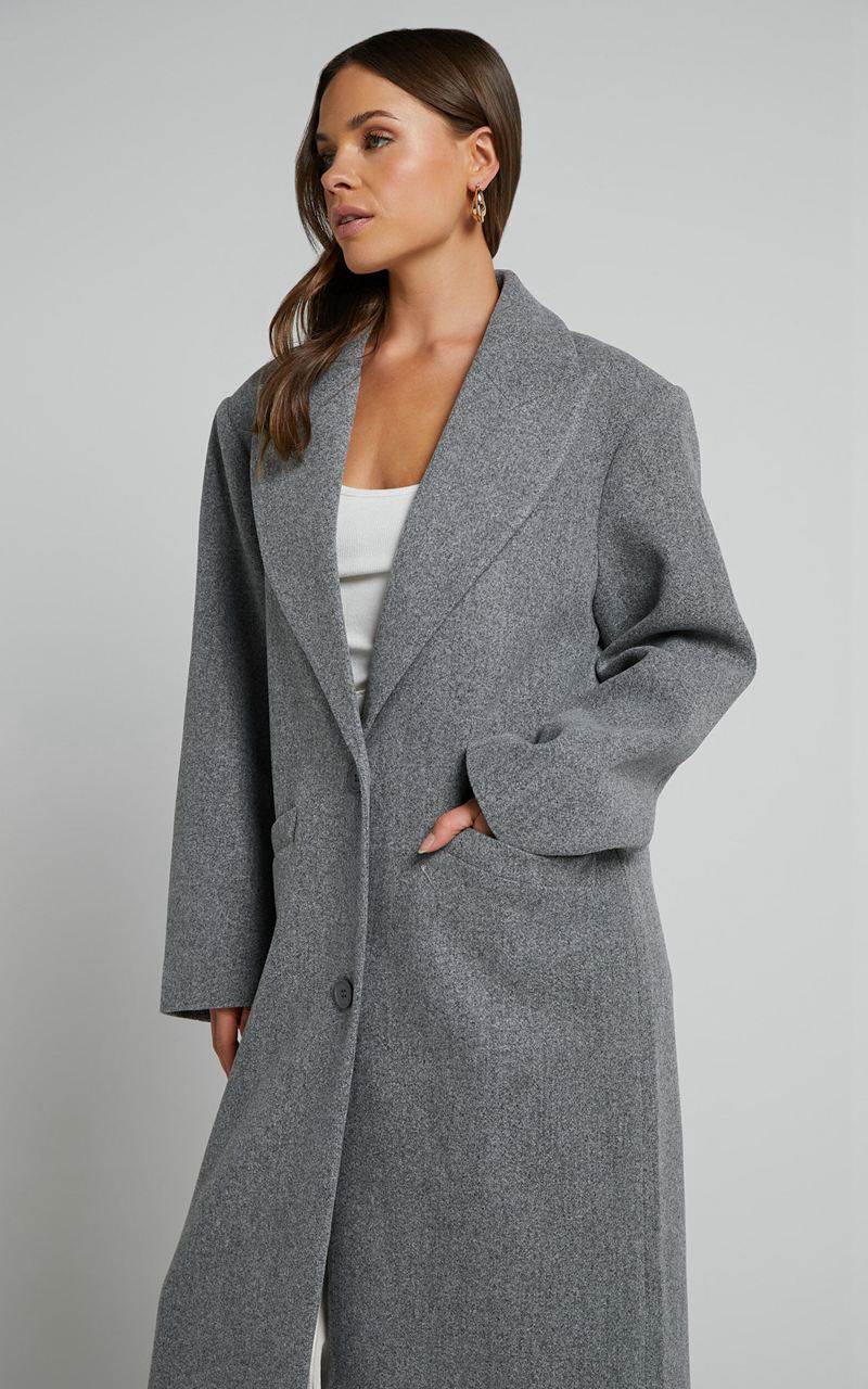 Showpo Lioness - Olsen Coat Slate | WGFKXH835