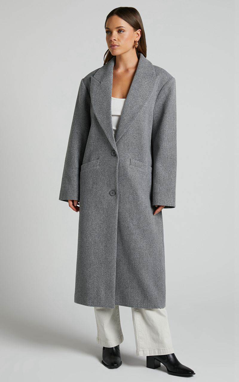 Showpo Lioness - Olsen Coat Slate | WGFKXH835