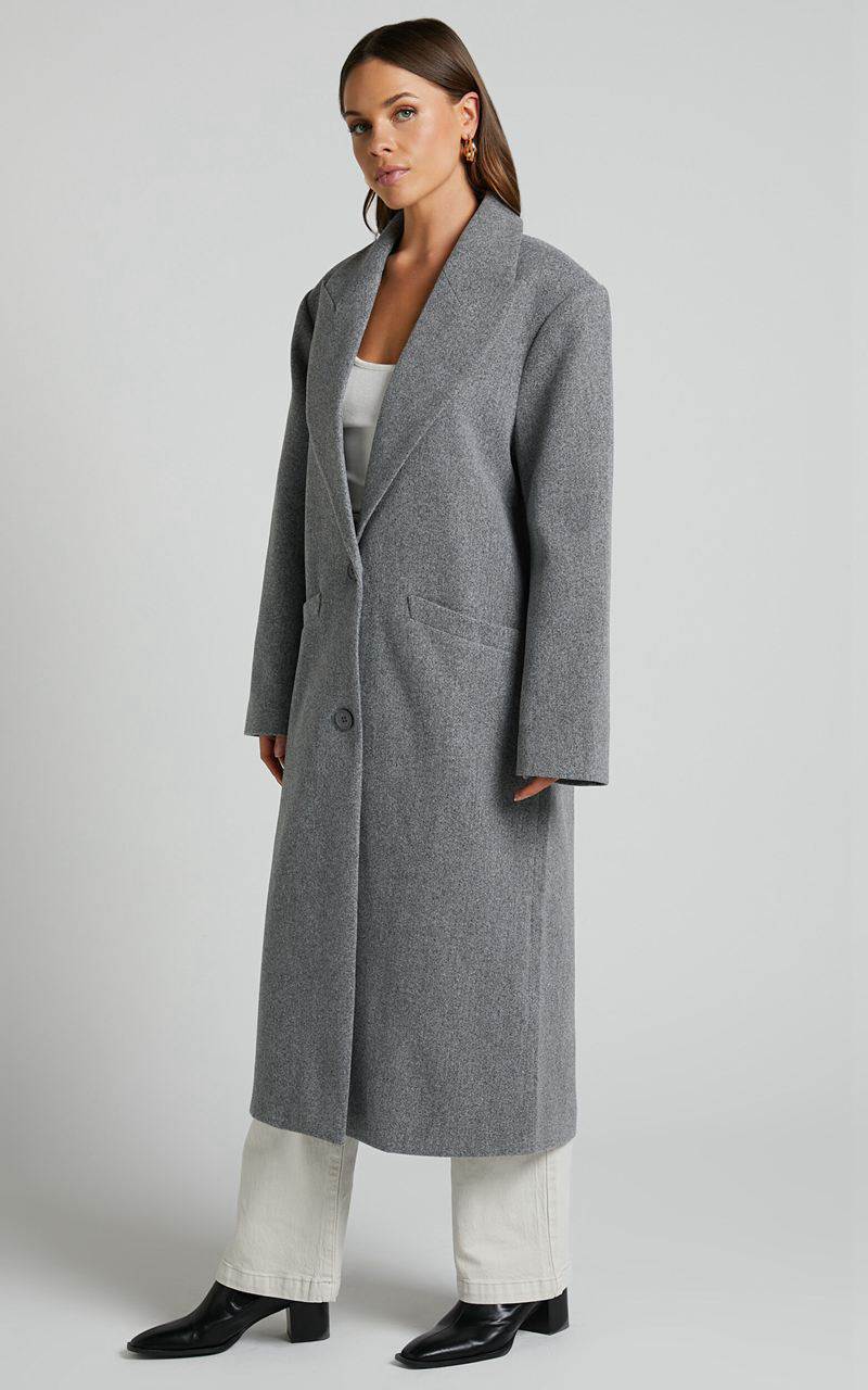 Showpo Lioness - Olsen Coat Slate | WGFKXH835