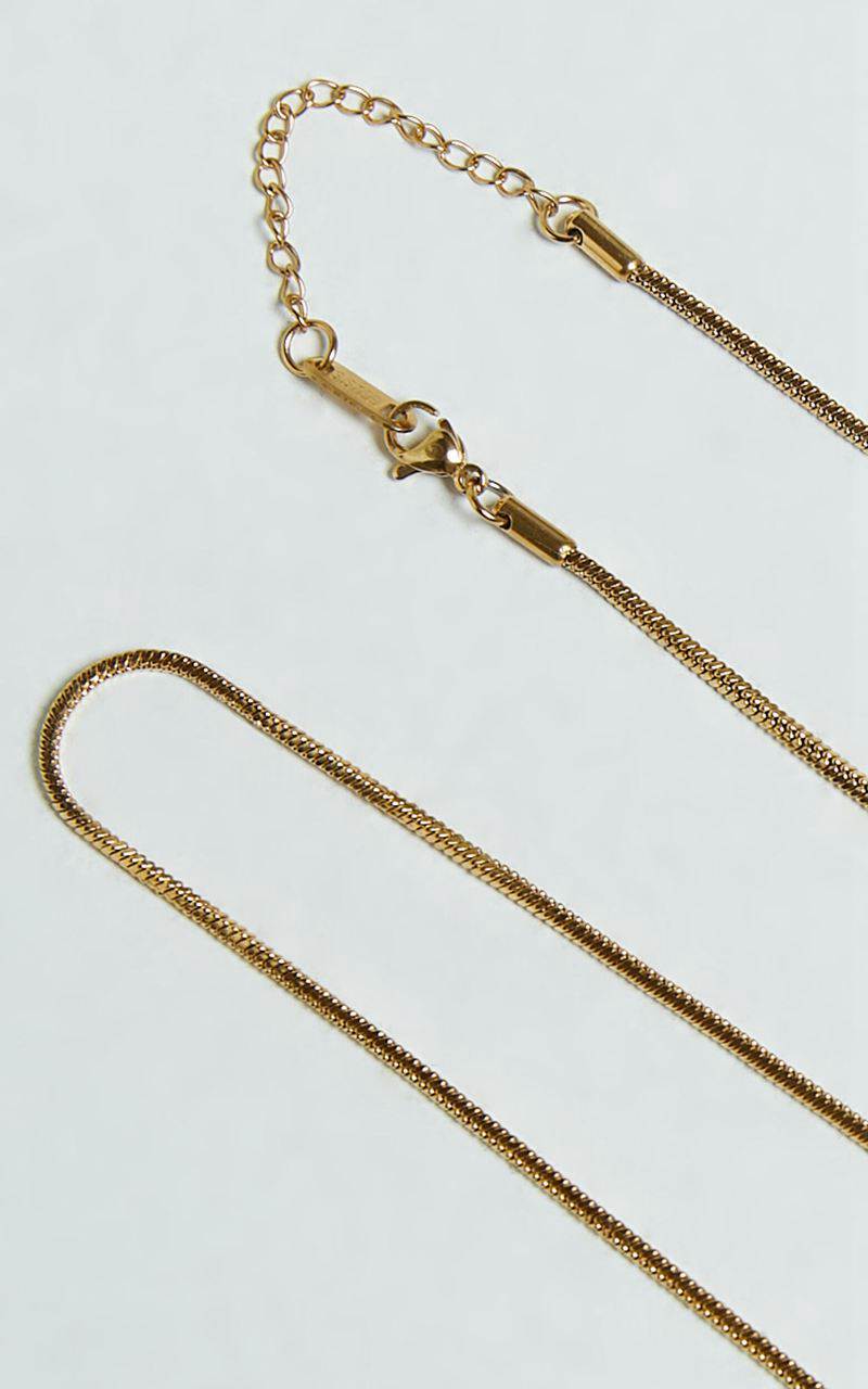 Showpo Louis Layered Thin Chain Necklace Gold | LBICMW401