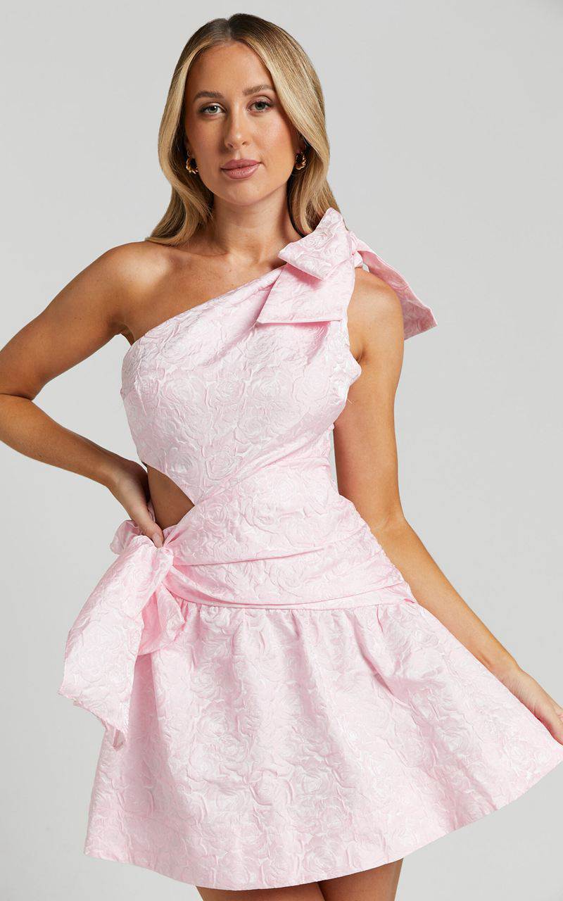 Showpo Mathilda Mini Dress - Cut Out Side Wrap Dress Pink | HCWZTB308