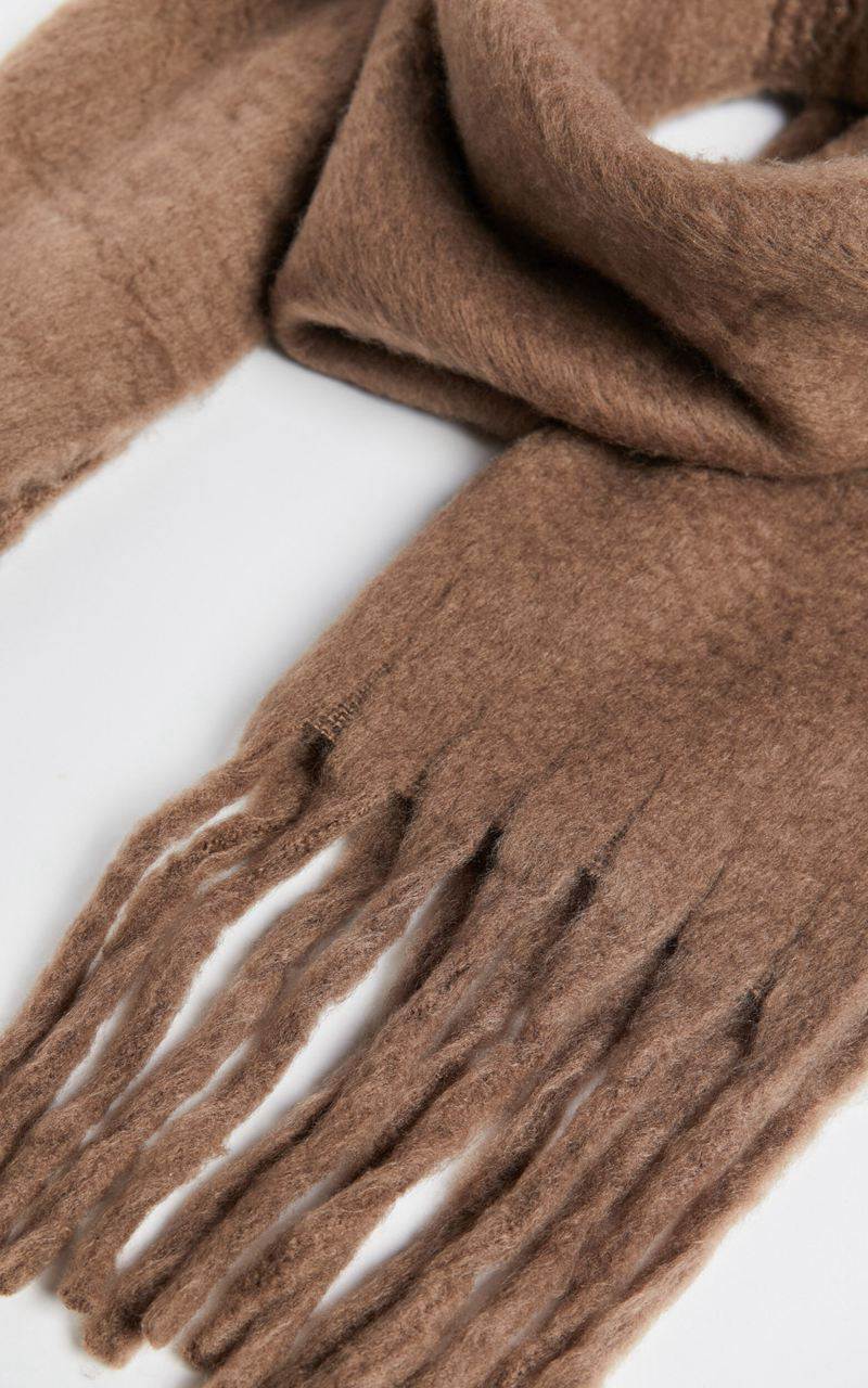 Showpo Nancy Scarf - Thick Oversized Long Tassel Scarf Chocolate | NJAIZO785