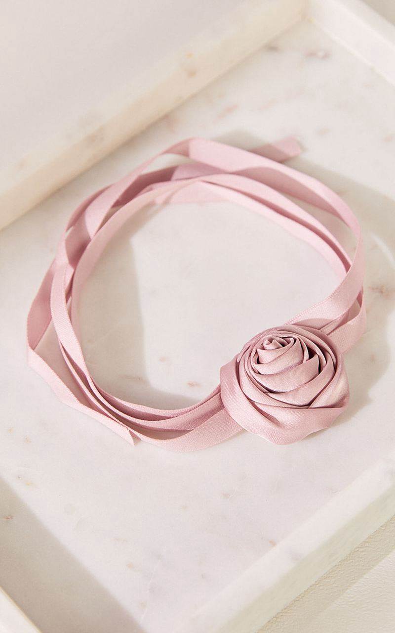 Showpo Nessa Floral Choker Necklace Pink | HNCMWS684