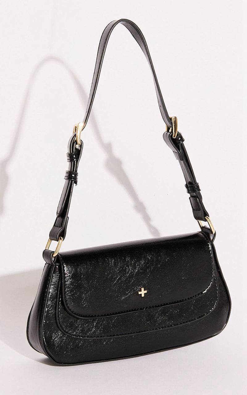 Showpo Nikki Mini Shoulder Bag Black Pu | GNCHFR851