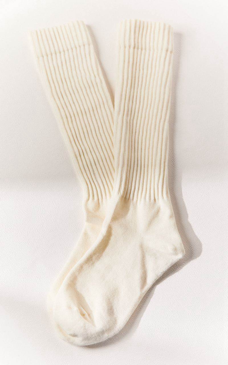 Showpo Nikki Socks - Thick Calf Length Socks White | KBADOL083