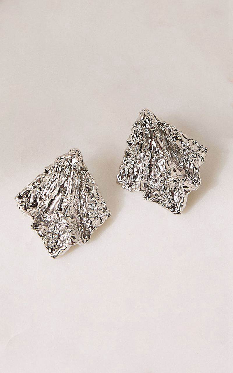 Showpo Paula Earrings - Textured Earrings Silver | FAJPTN064