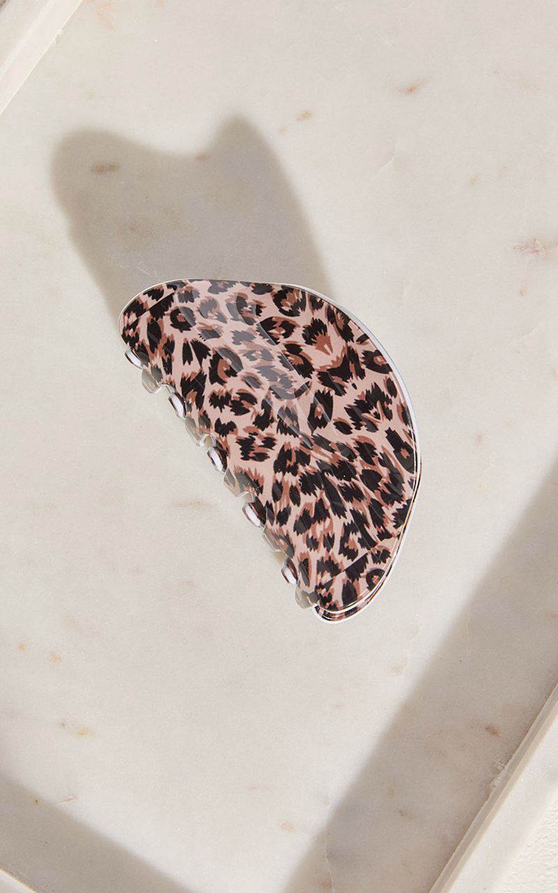 Showpo Polly Hair Clip - Small Printed Claw Clip Leopard Print | IKBVMG258