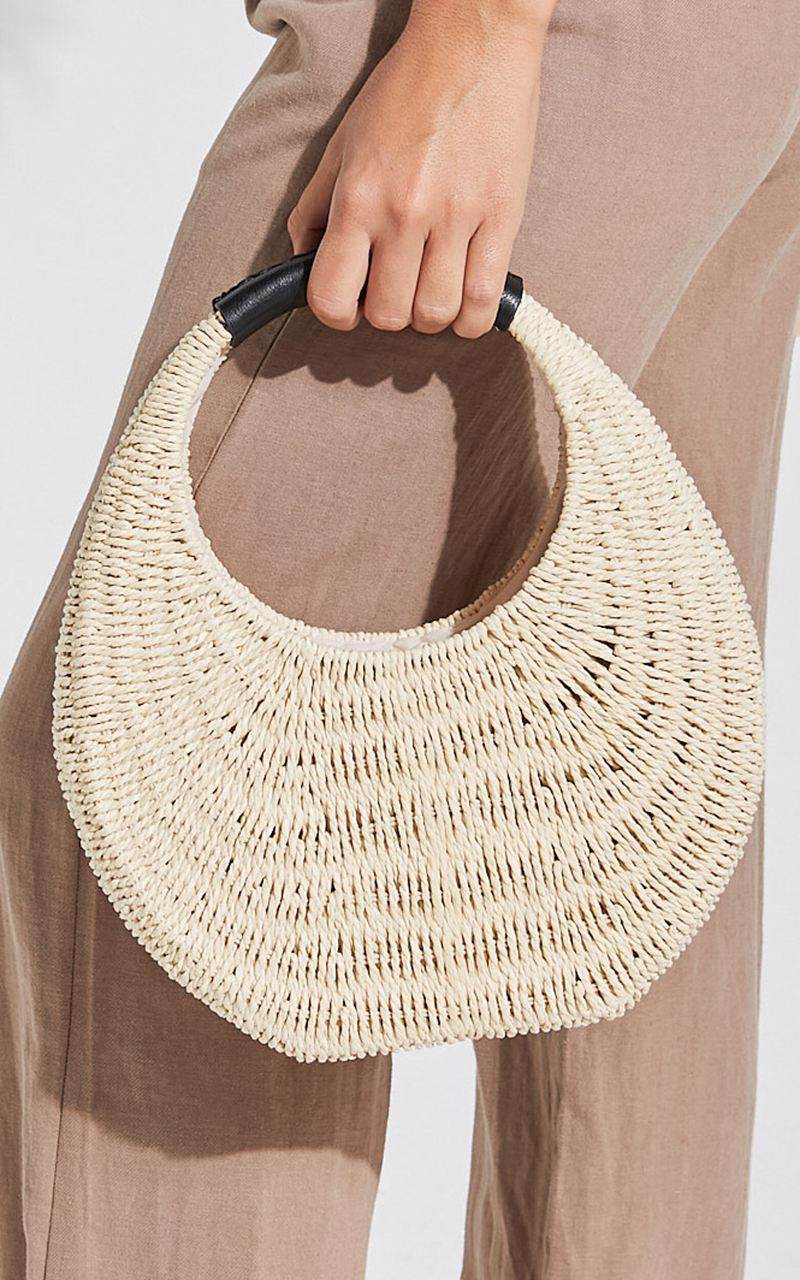 Showpo Positano Bag - Top Handle Raffia Bag Natural | SHWDKO351