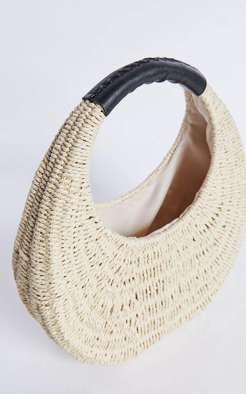 Showpo Positano Bag - Top Handle Raffia Bag Natural | SHWDKO351