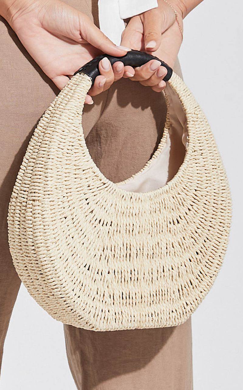 Showpo Positano Bag - Top Handle Raffia Bag Natural | SHWDKO351