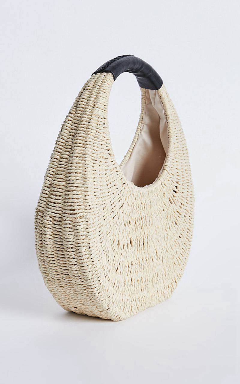 Showpo Positano Bag - Top Handle Raffia Bag Natural | SHWDKO351