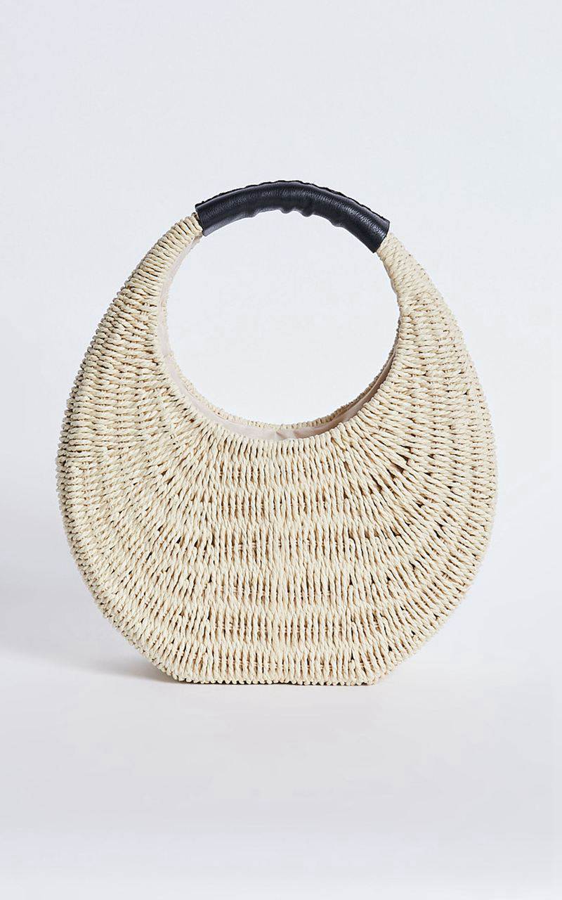 Showpo Positano Bag - Top Handle Raffia Bag Natural | SHWDKO351