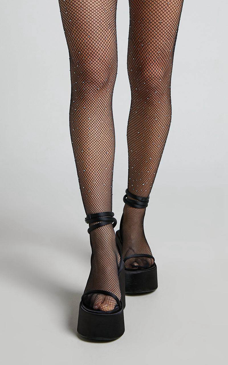 Showpo Riesz Diamante Fishnet Stockings Diamante | MXJOGR870