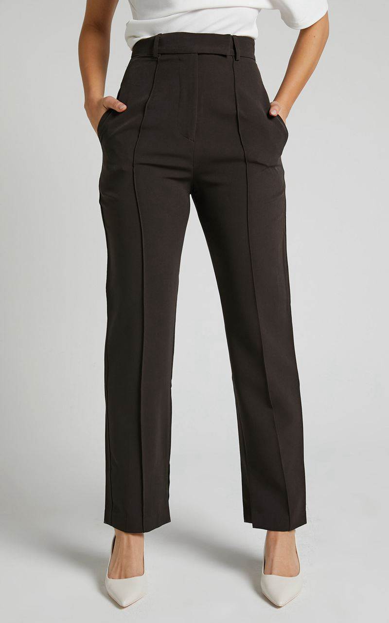 Showpo Rogers Pants - High Waisted Pants Charcoal | SOXQHP216