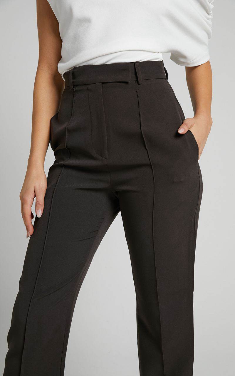 Showpo Rogers Pants - High Waisted Pants Charcoal | SOXQHP216