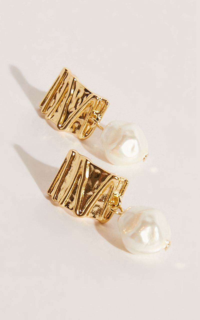 Showpo Romee Pearl Drop Earring Gold | ERQJVD468