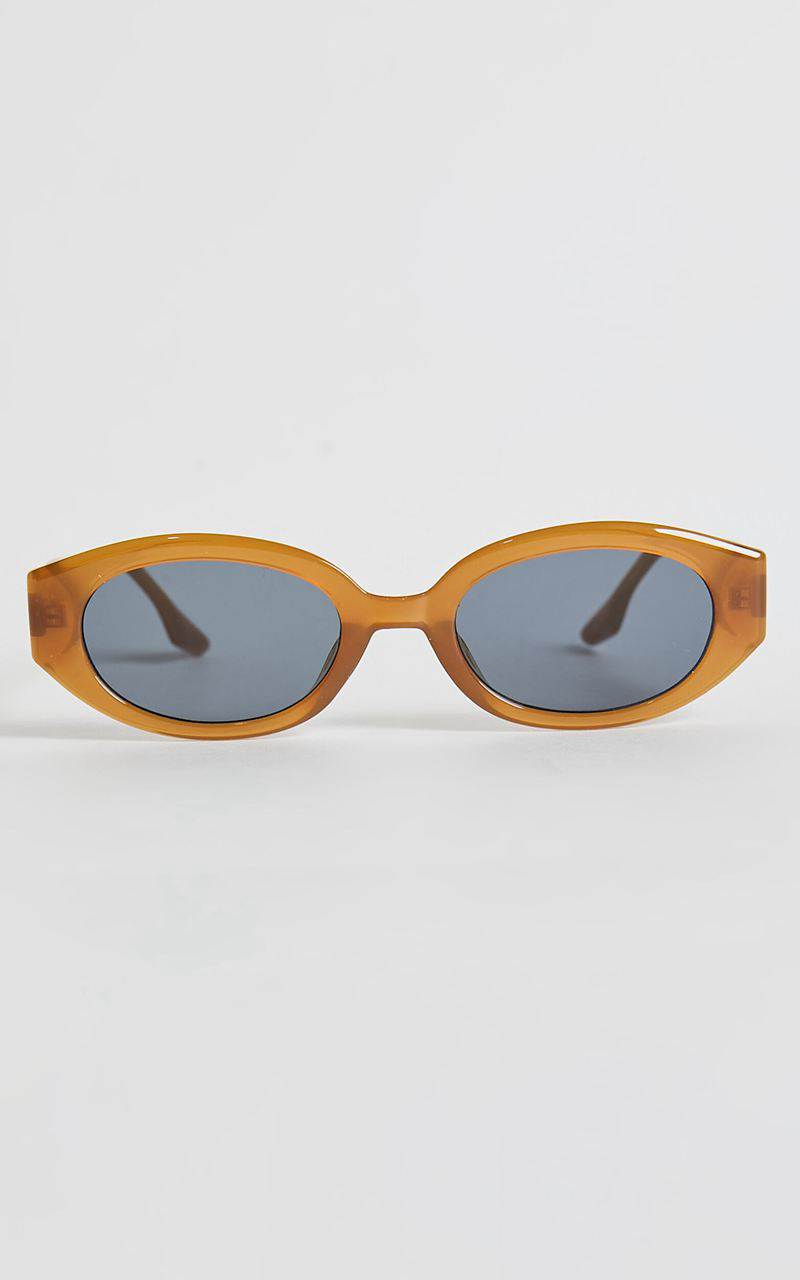 Showpo Roylen Sunglasses - Rectangle Shape Sunglasses Brown | LOVKSR284