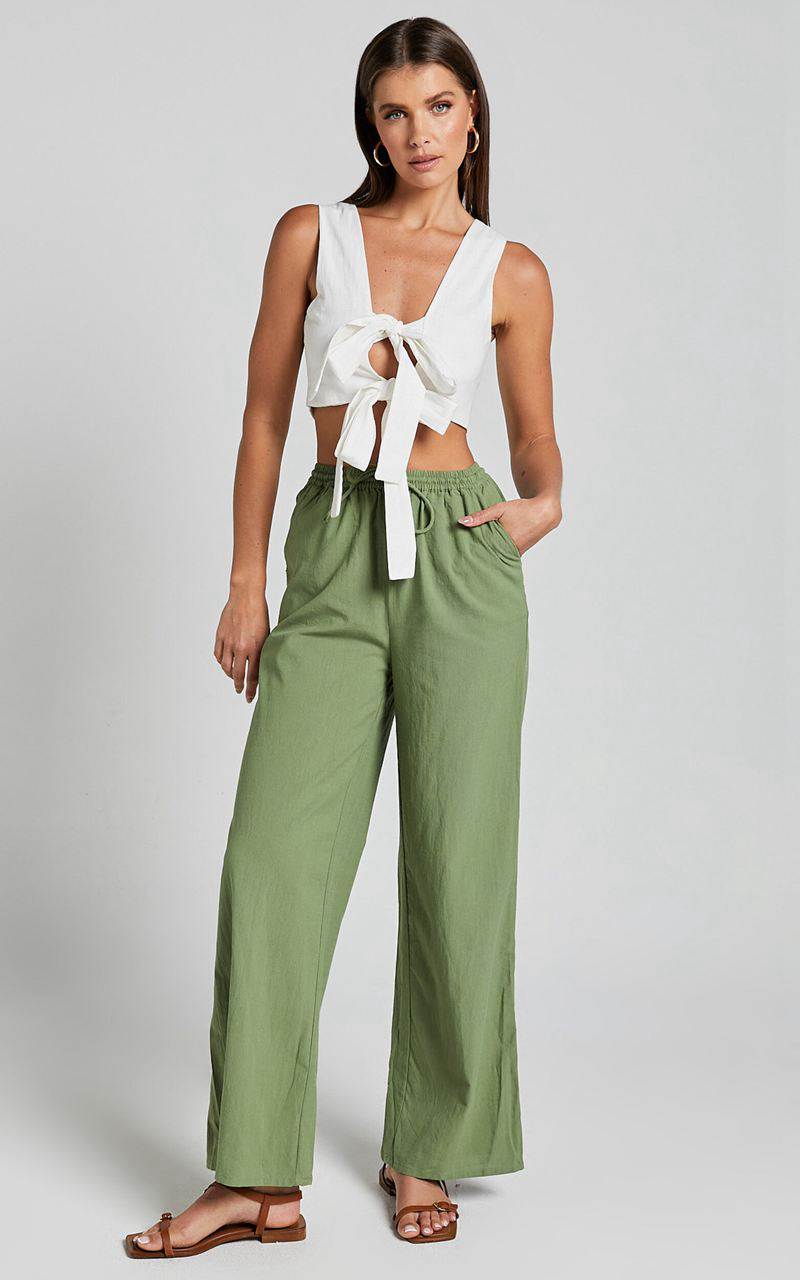 Showpo Runaway The Label - Florent Pant Khaki | RXFQMZ792