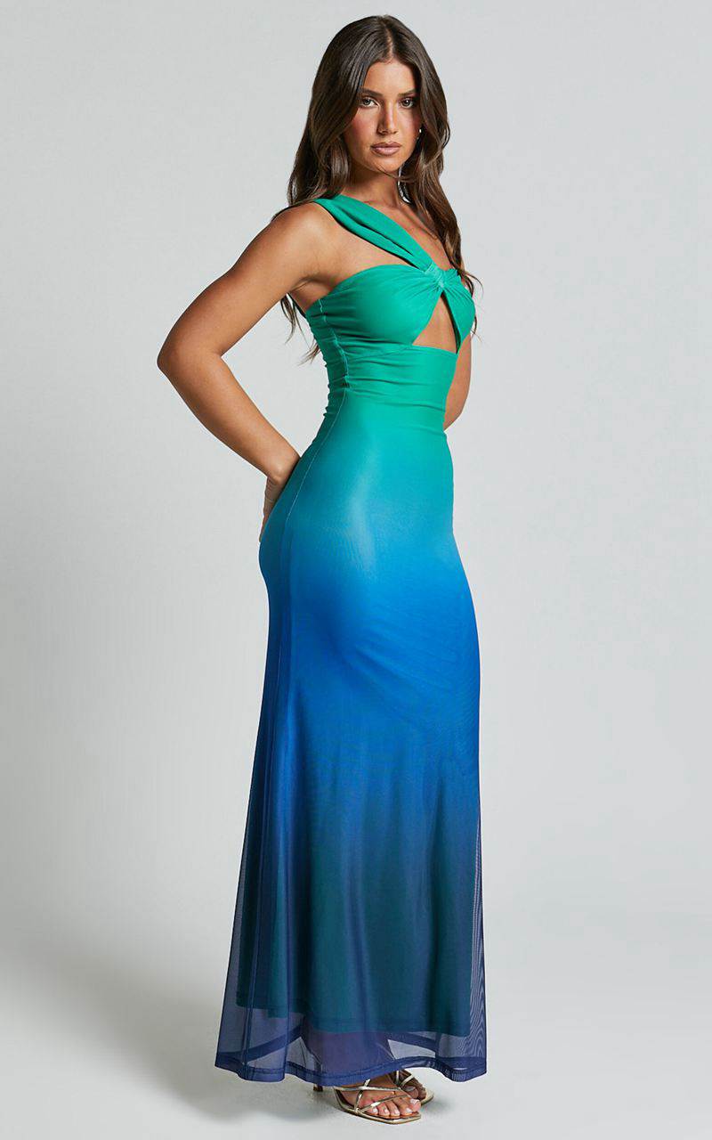 Showpo Runaway The Label - Kyree Maxi Dress Marine Ombre | YRMFGZ698