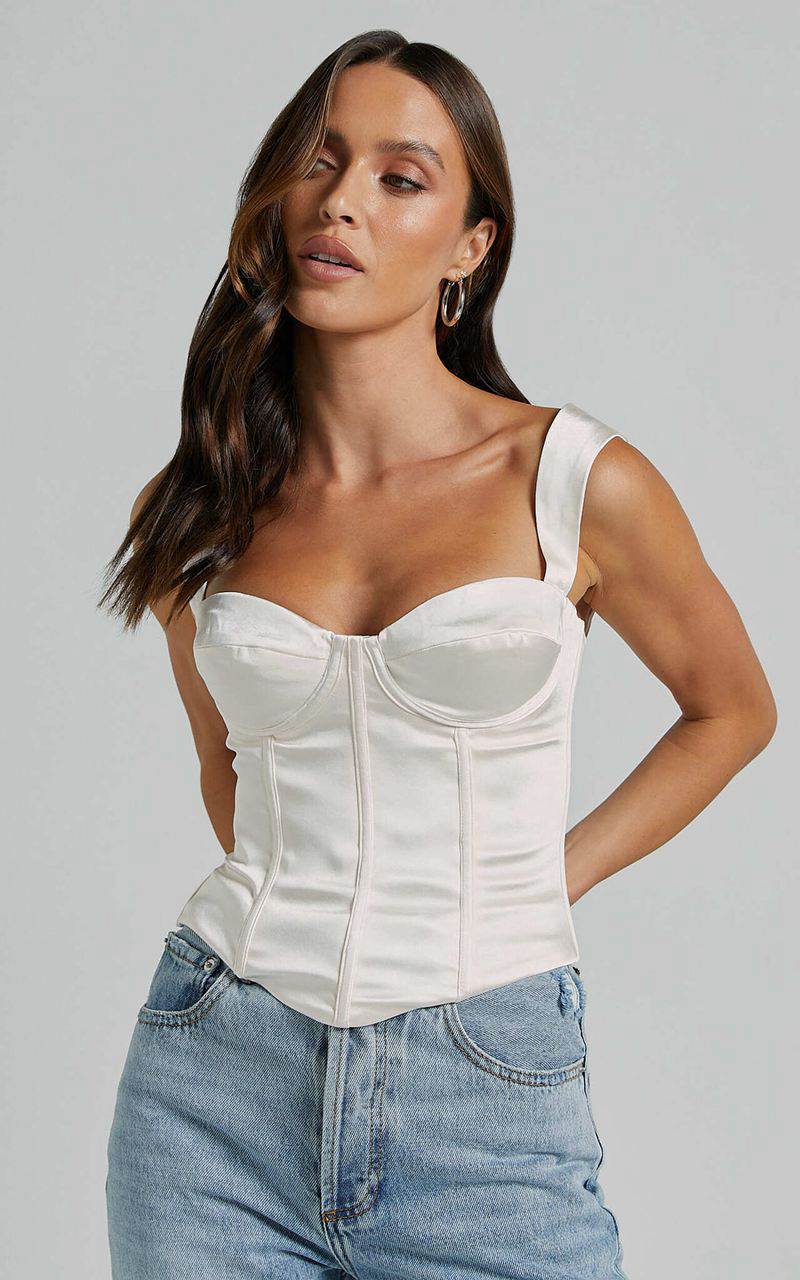 Showpo Runaway The Label - Oura Bustier Ivory | NFXTYQ078