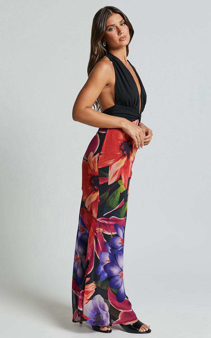 Showpo Runaway The Label - Tenaya Maxi Dress Maeve Print | IPFWQX741