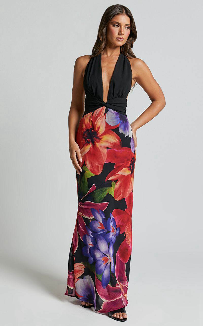 Showpo Runaway The Label - Tenaya Maxi Dress Maeve Print | IPFWQX741