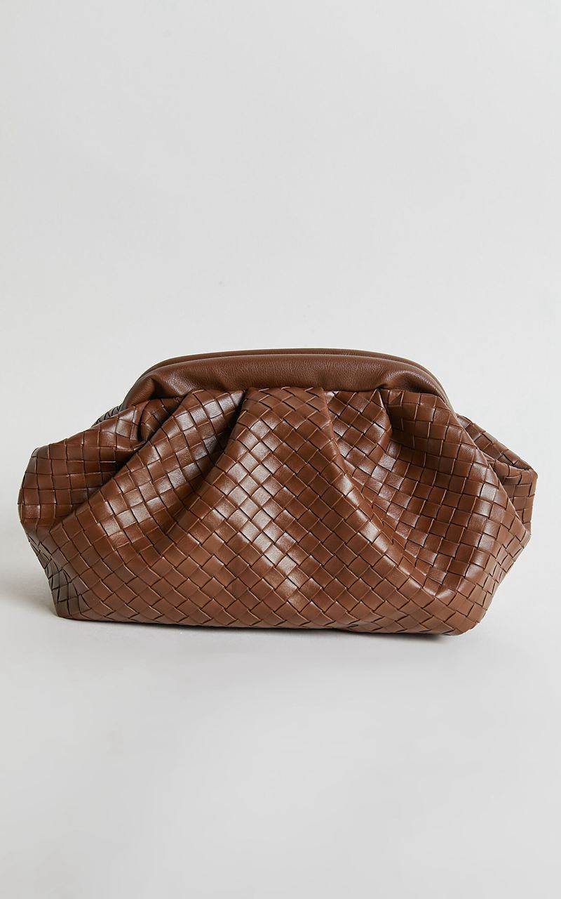 Showpo Sardinia Woven Clutch Brown | VURBEK271