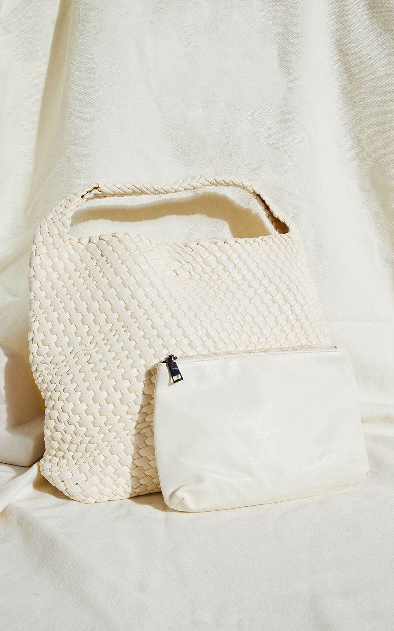 Showpo Seoul Bag - Quilted Tote Bag Cream | XJVLWK106