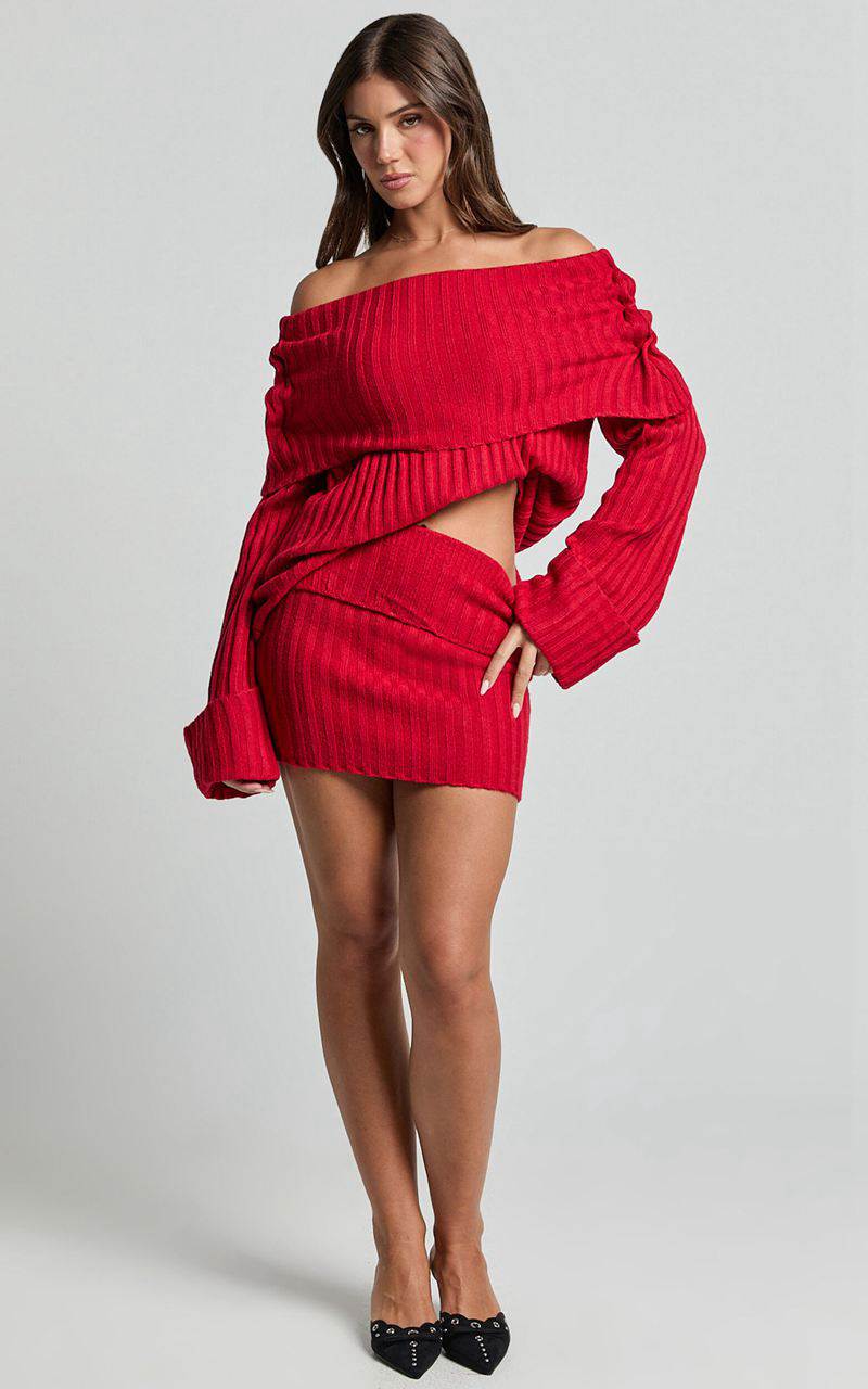 Showpo Sndys The Label - Brooks Mini Skirt Cherry | WURKYT935