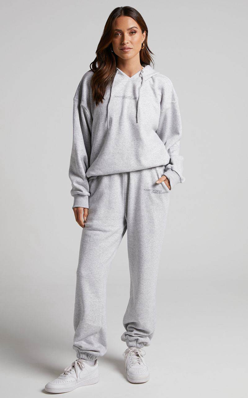 Showpo The Hunger Project X Showpo Mid Waisted Sweatpants Grey | LDOIXA807