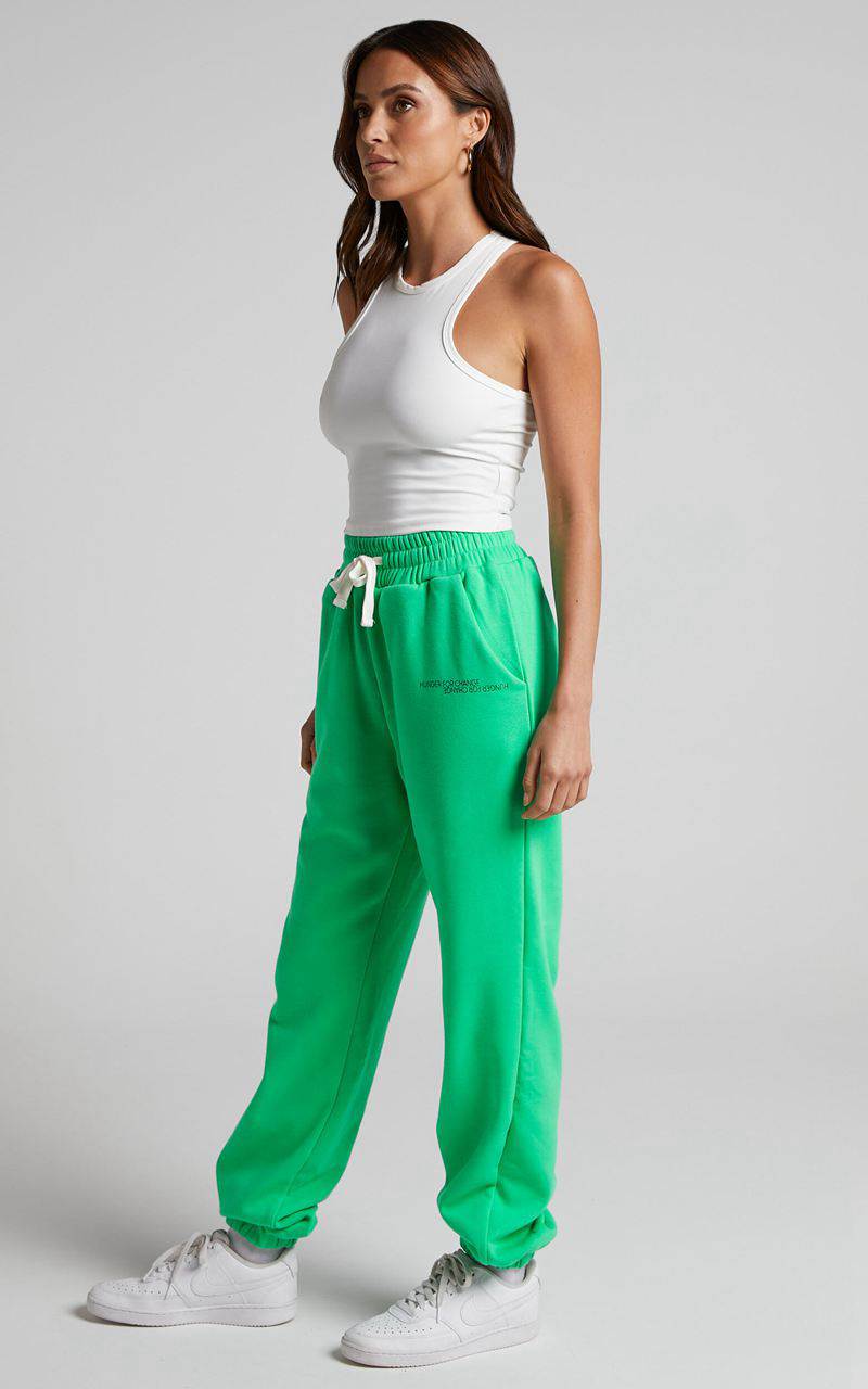 Showpo The Hunger Project X Showpo Mid Waisted Sweatpants Green | SUHYTQ475