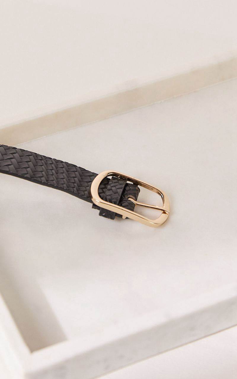 Showpo Tracey Woven Belt Black | XGBFHO607