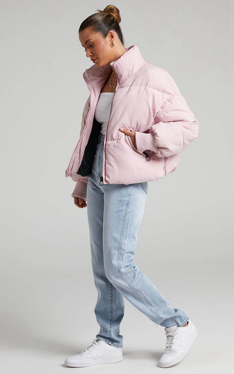 Showpo Windsor Jacket - Puffer Jacket Pink | BRQIKL740