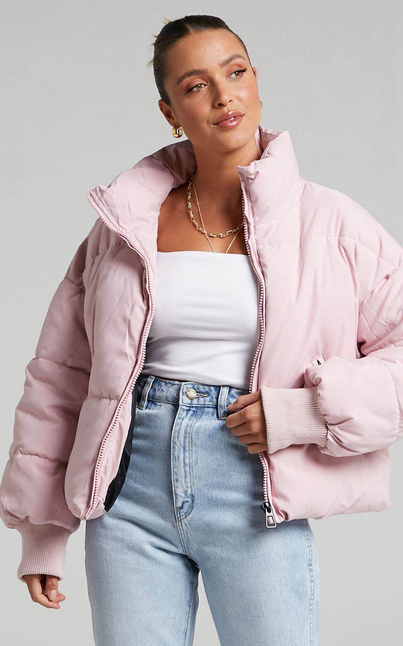 Showpo Windsor Jacket - Puffer Jacket Pink | BRQIKL740