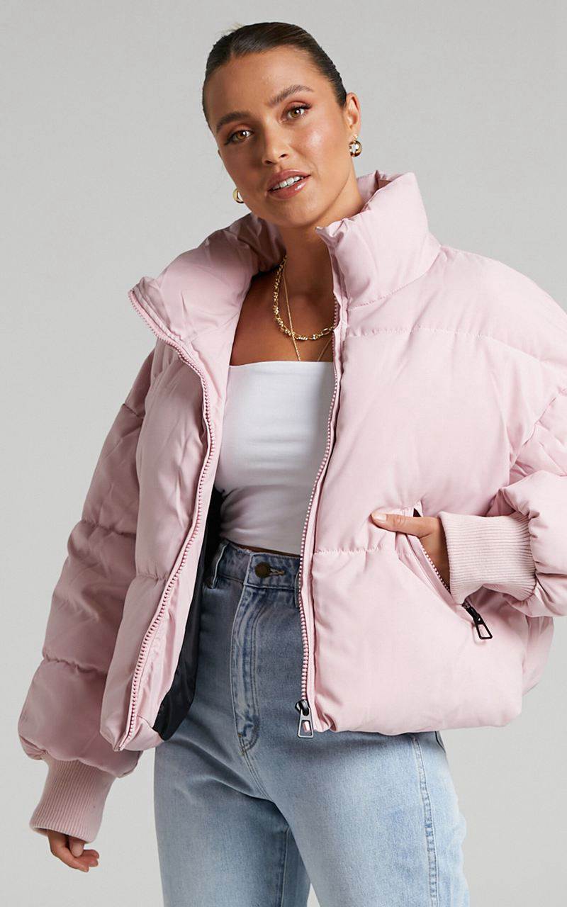 Showpo Windsor Jacket - Puffer Jacket Pink | BRQIKL740