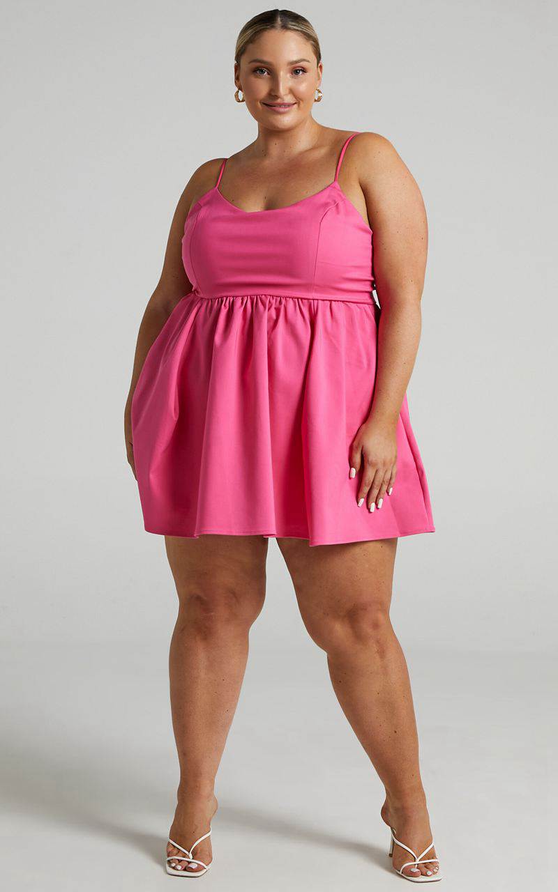 Showpo You Got Nothing To Prove Mini Dress - Strappy A-Line Dress Pink | SAVPUQ630