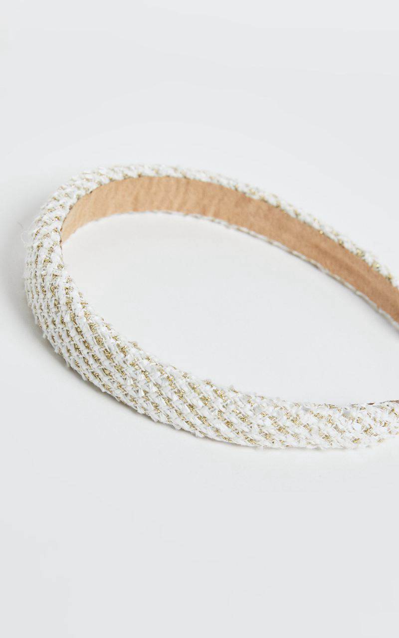 Showpo Zora Headband - Tweed Detail Headband Natural | SGZECO281